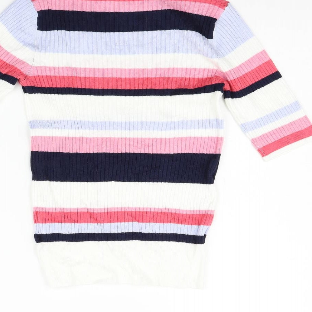 Marks and Spencer Womens Multicoloured Striped Pullover Jumper Size S