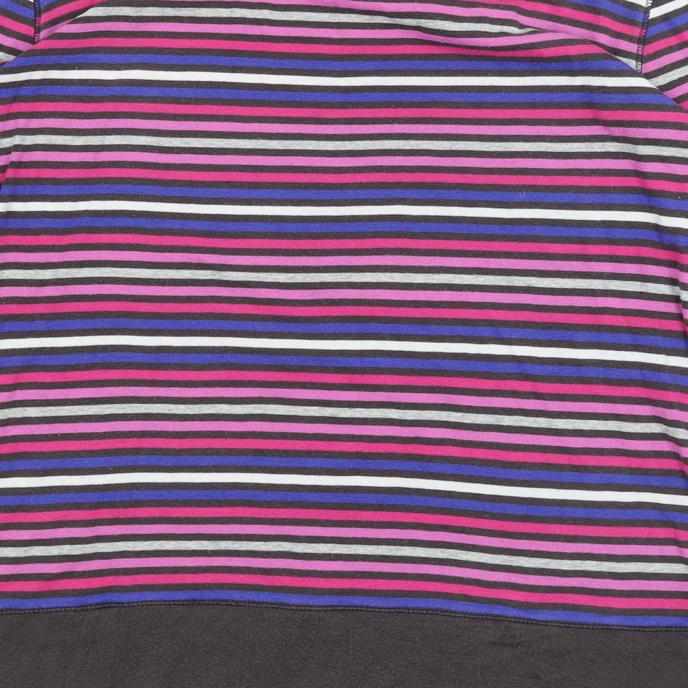 M&S Womens Pink Striped Basic T-Shirt Size 14