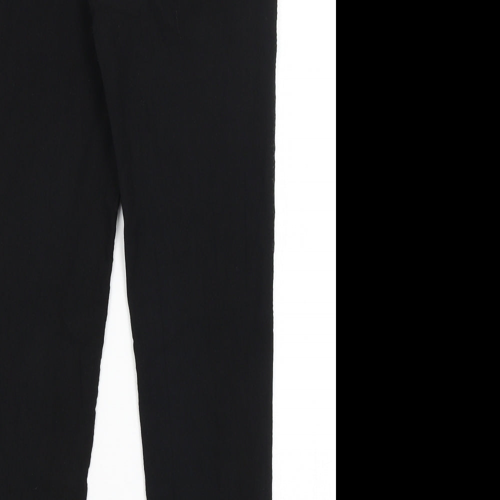 Preworn Womens Black Trousers Size 10 L26 in