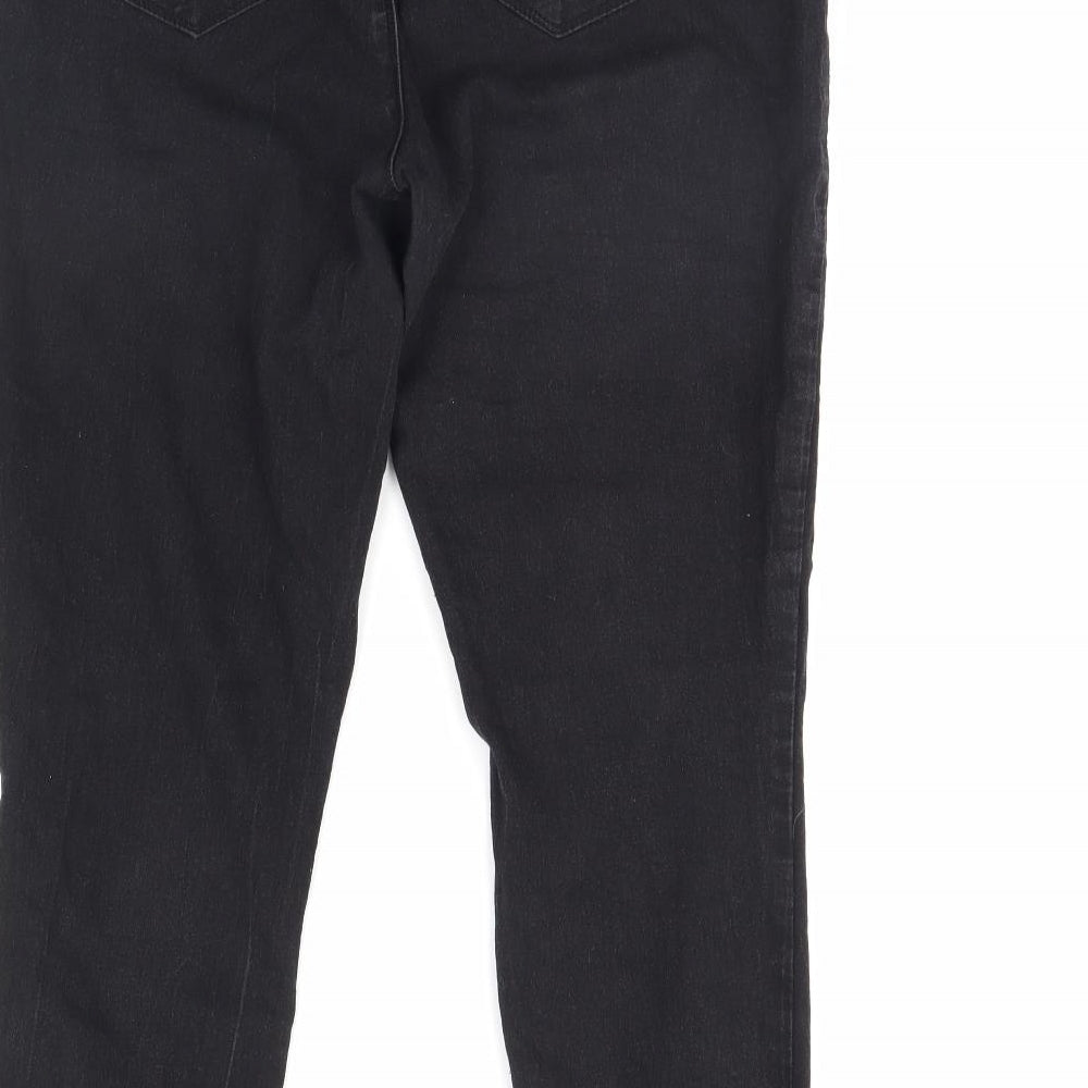 Denim & Co. Womens Black Denim Skinny Jeans Size 16 L28 in