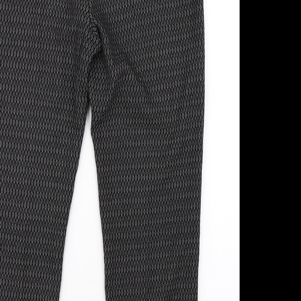 NEXT Womens Black Argyle/Diamond Dress Pants Trousers Size 12 L23 in