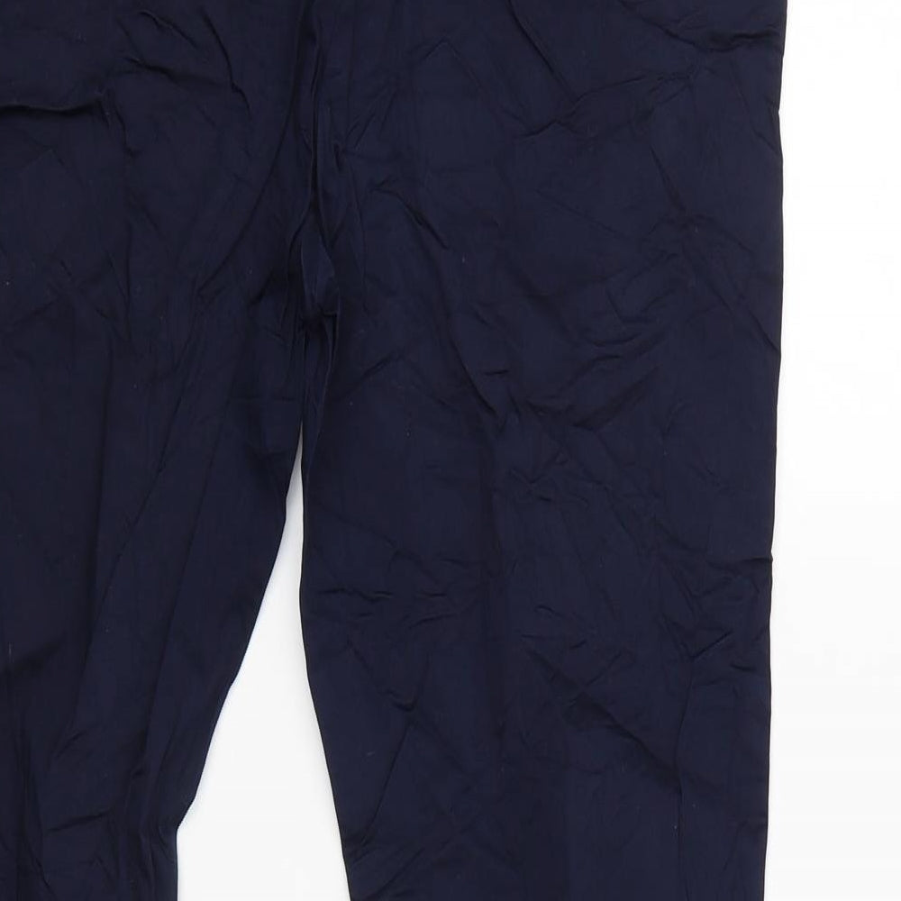 Solar Womens Blue Windbreaker Trousers Size 38 L25 in