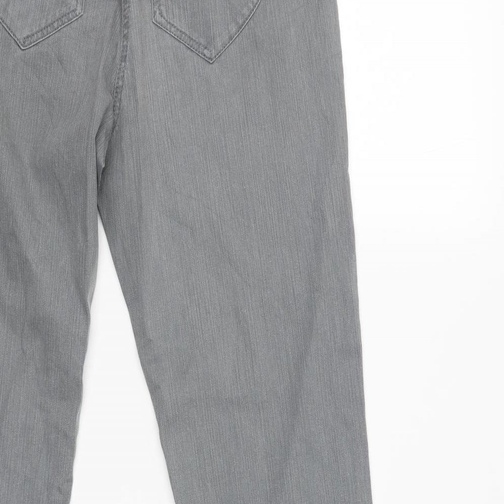 Yessica Womens Grey Capri Trousers Size 12 L28 in
