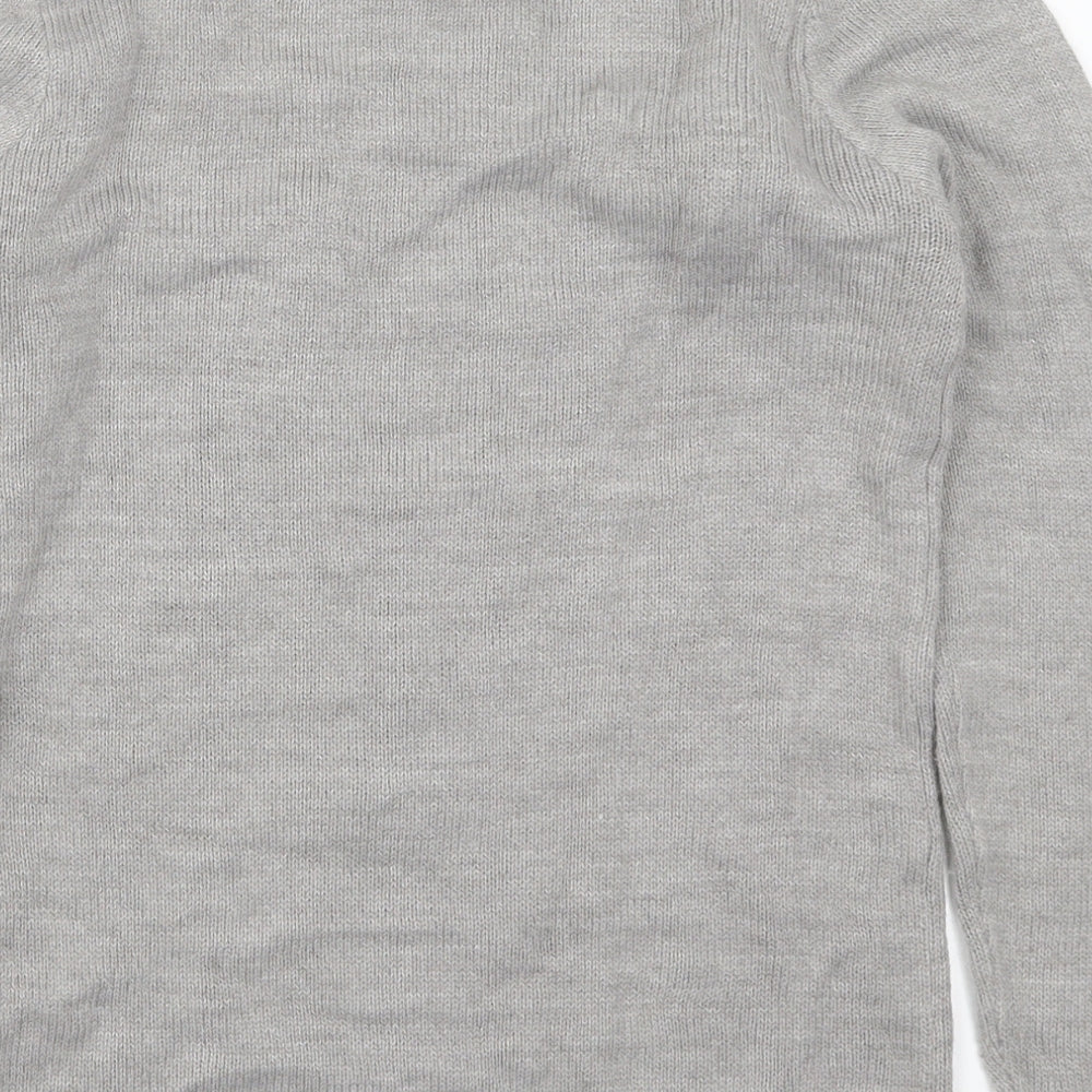 Peacocks Womens Grey Pullover Jumper Size S - Santa Claus