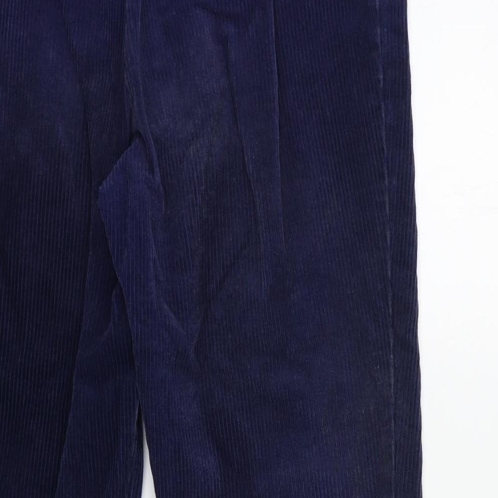 Preworn Womens Blue Corduroy Trousers Size 30 in L31 in