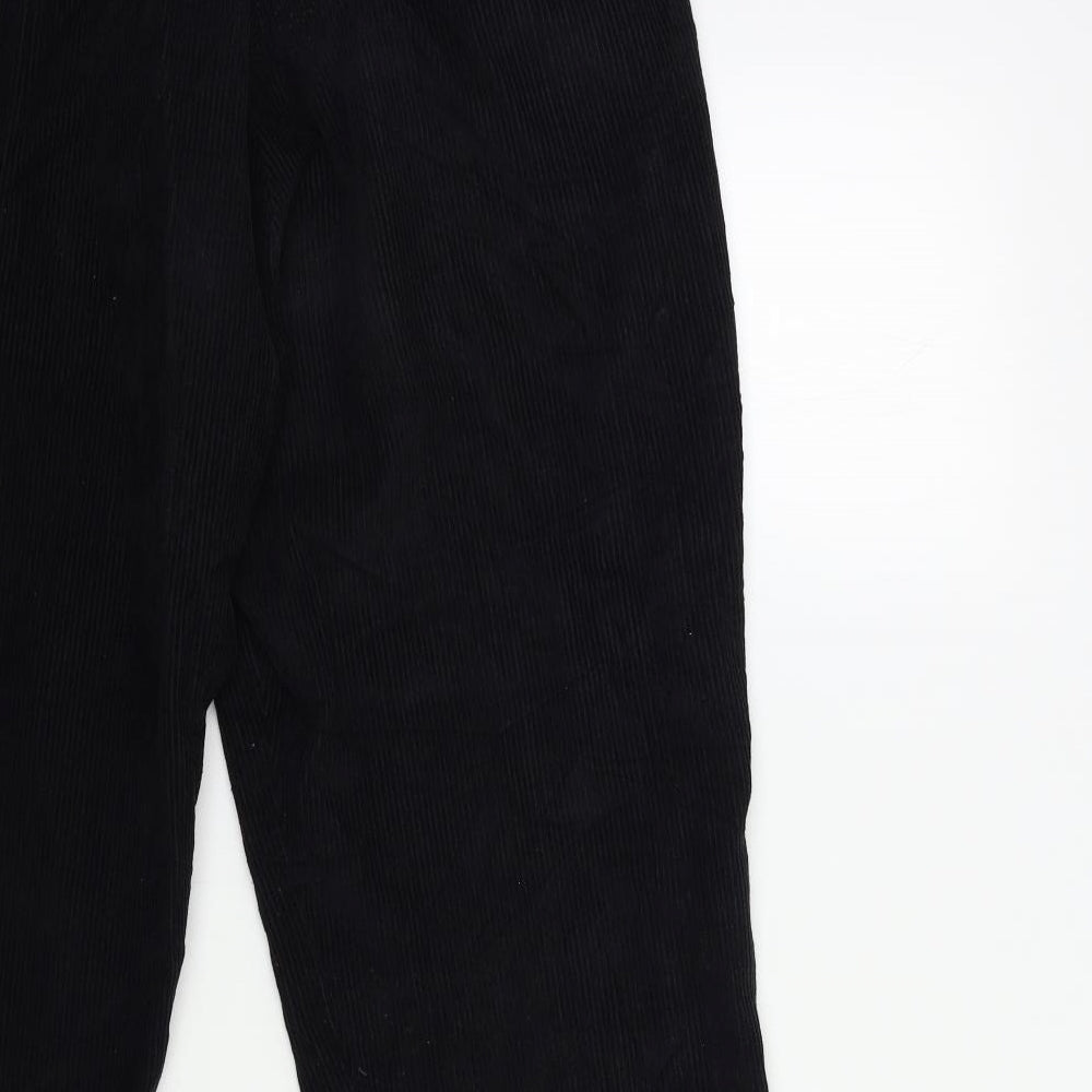 Preworn Womens Black Corduroy Trousers Size 36 in L26 in