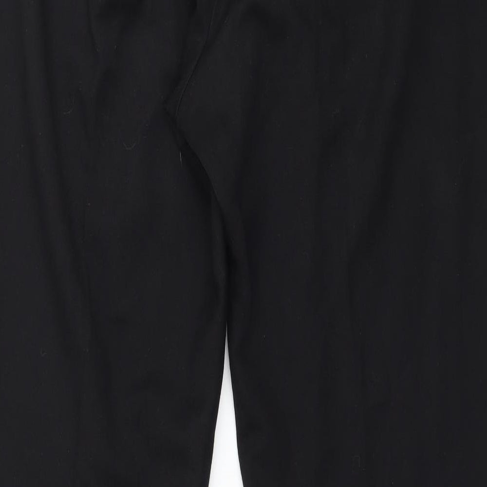 Preworn Womens Black Trousers Size 14 L30 in