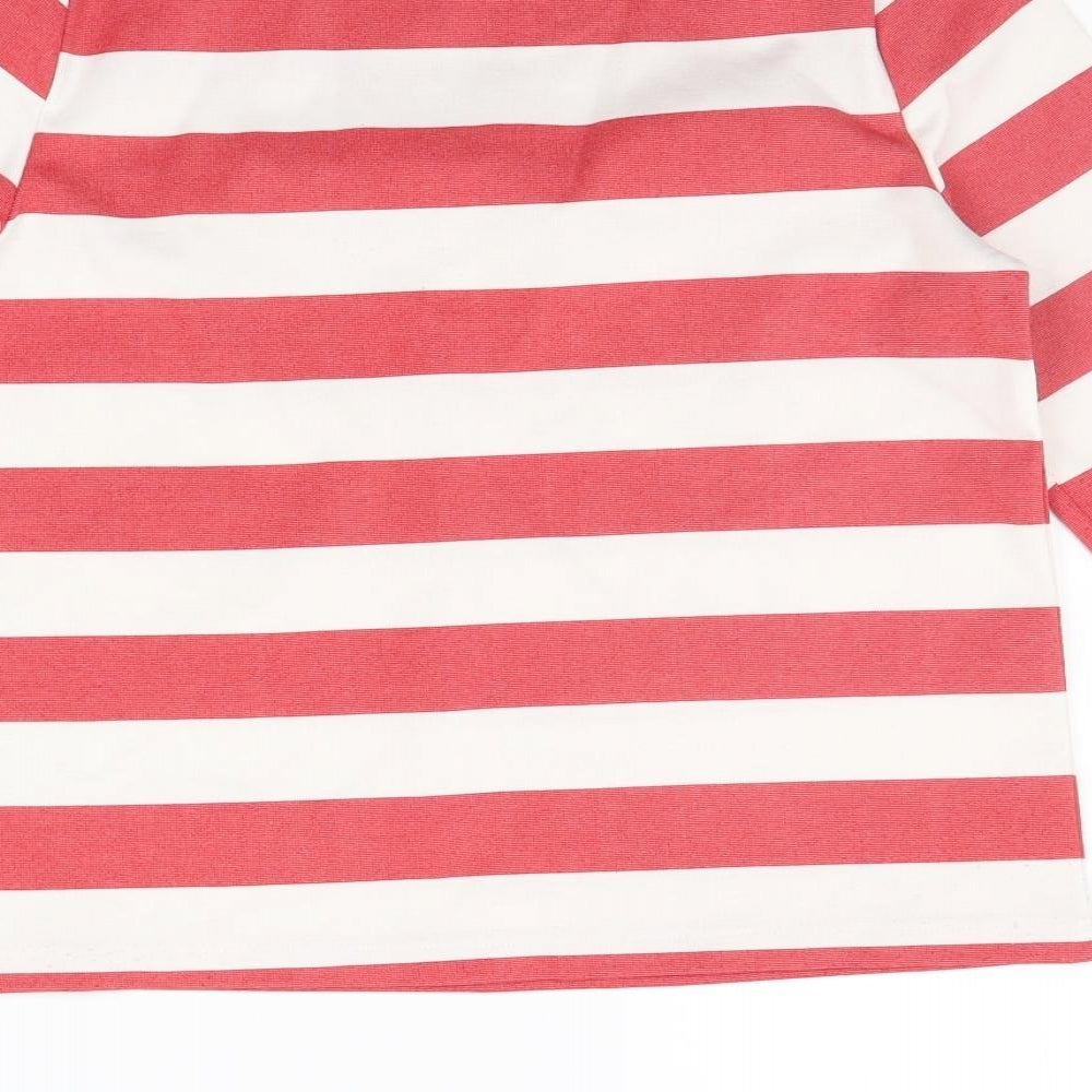 Marks and Spencer Womens Red Striped Pullover Jumper Size 10