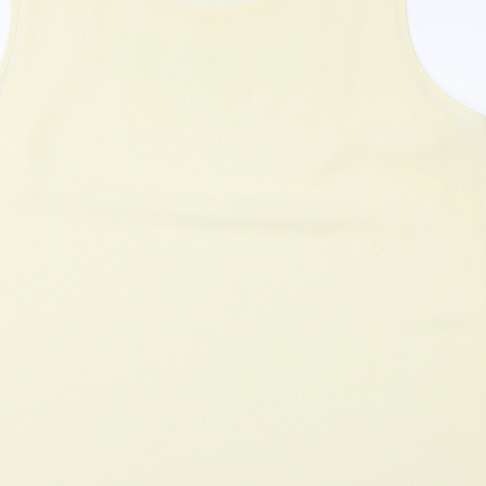 Adam Womens Yellow Basic Blouse Size 18