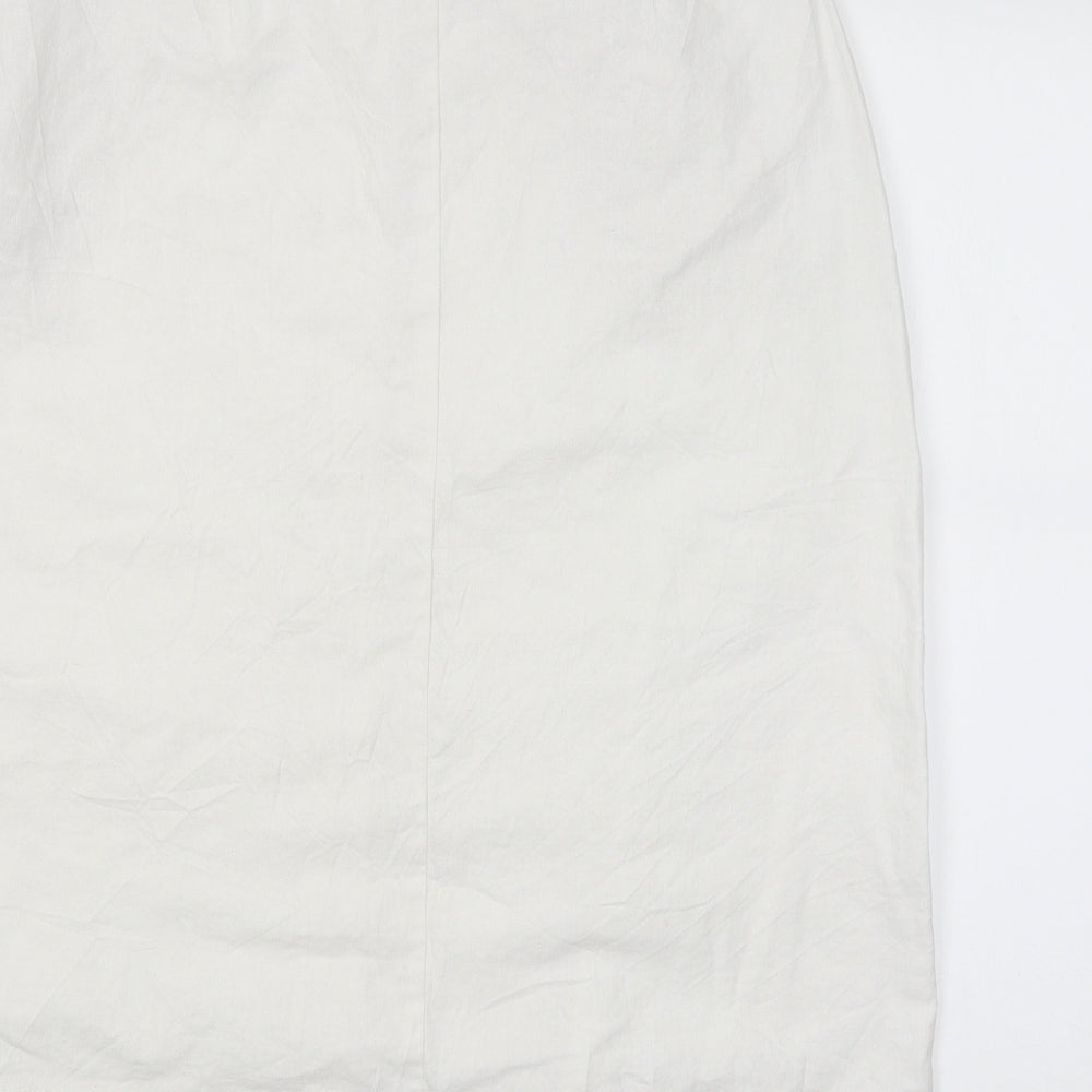 M&S Womens White Cargo Skirt Size 14