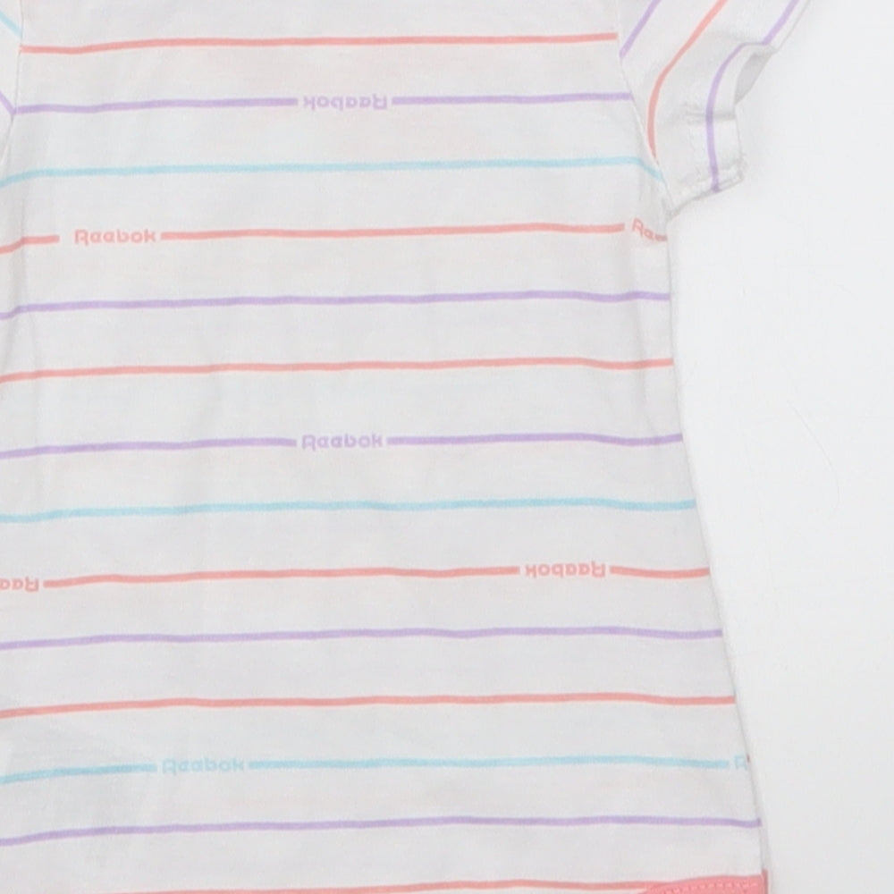Reebok Girls Multicoloured Striped Babygrow One-Piece Size 0-3 Months