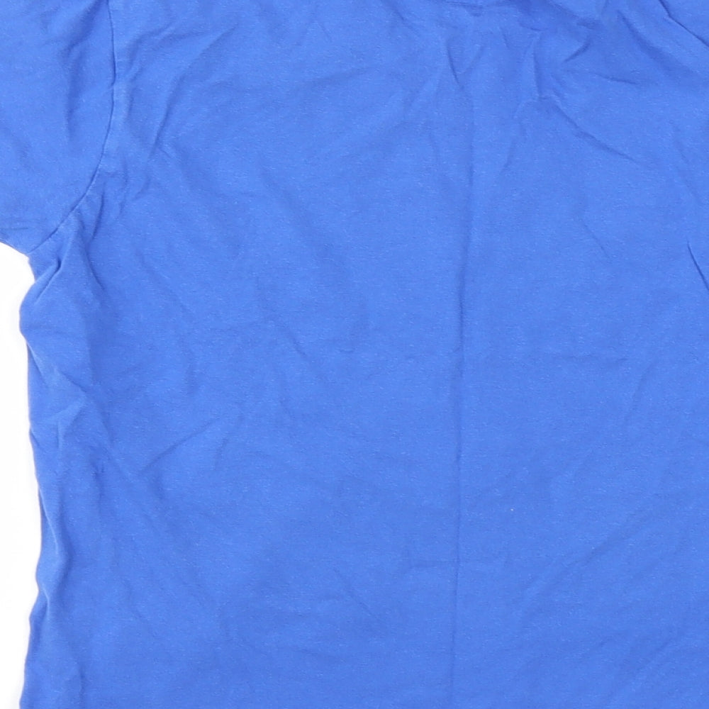 Gildan Girls Blue Basic T-Shirt Size S