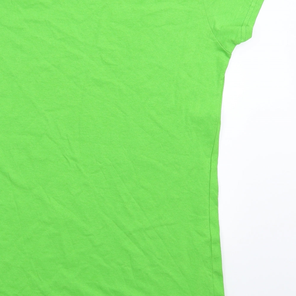 M&M Womens Green Basic T-Shirt Size L