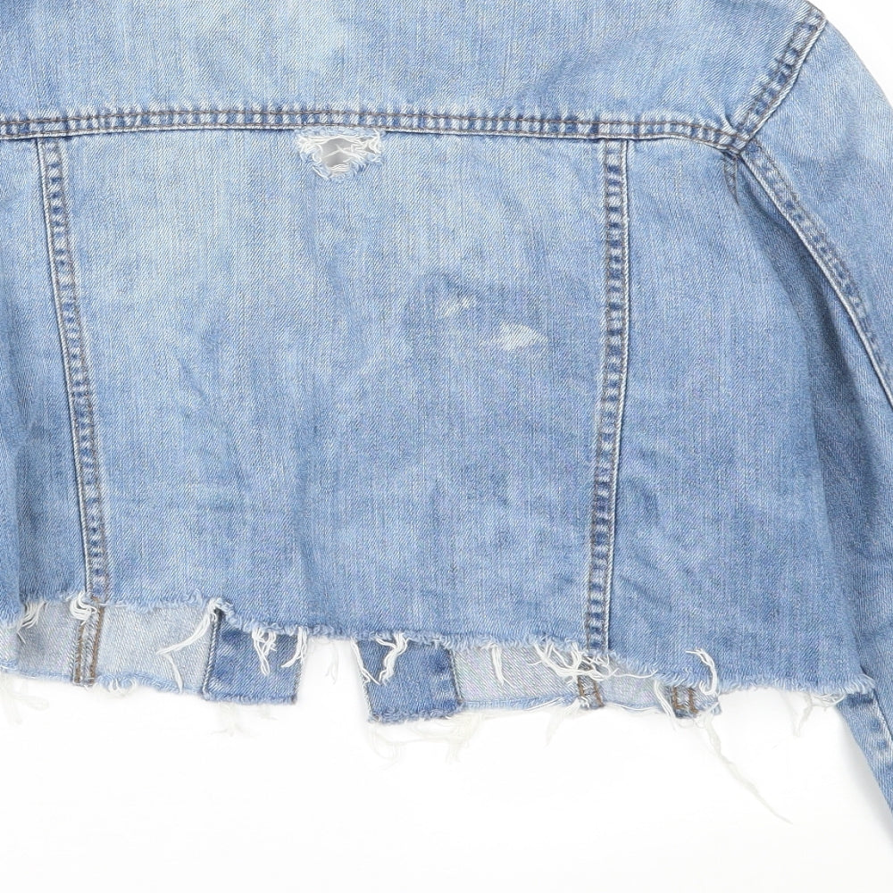 Avenue Womens Blue Jacket Coat Size M