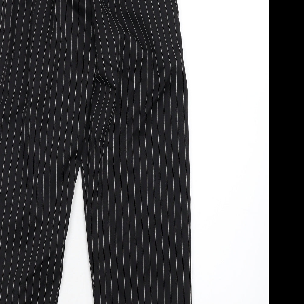 Preworn Boys Black Striped Dress Pants Trousers Size 7 Years