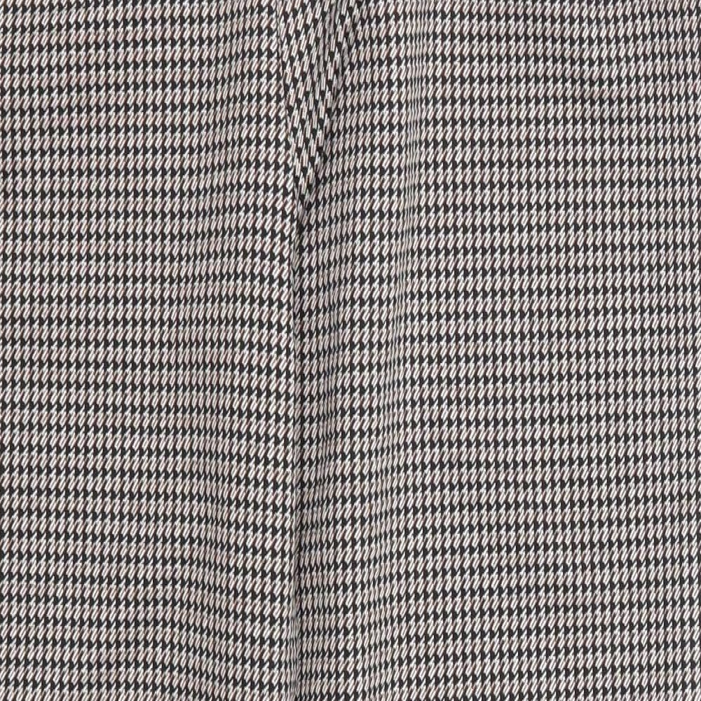Papaya Womens Brown Geometric Trousers Size 14 L26 in