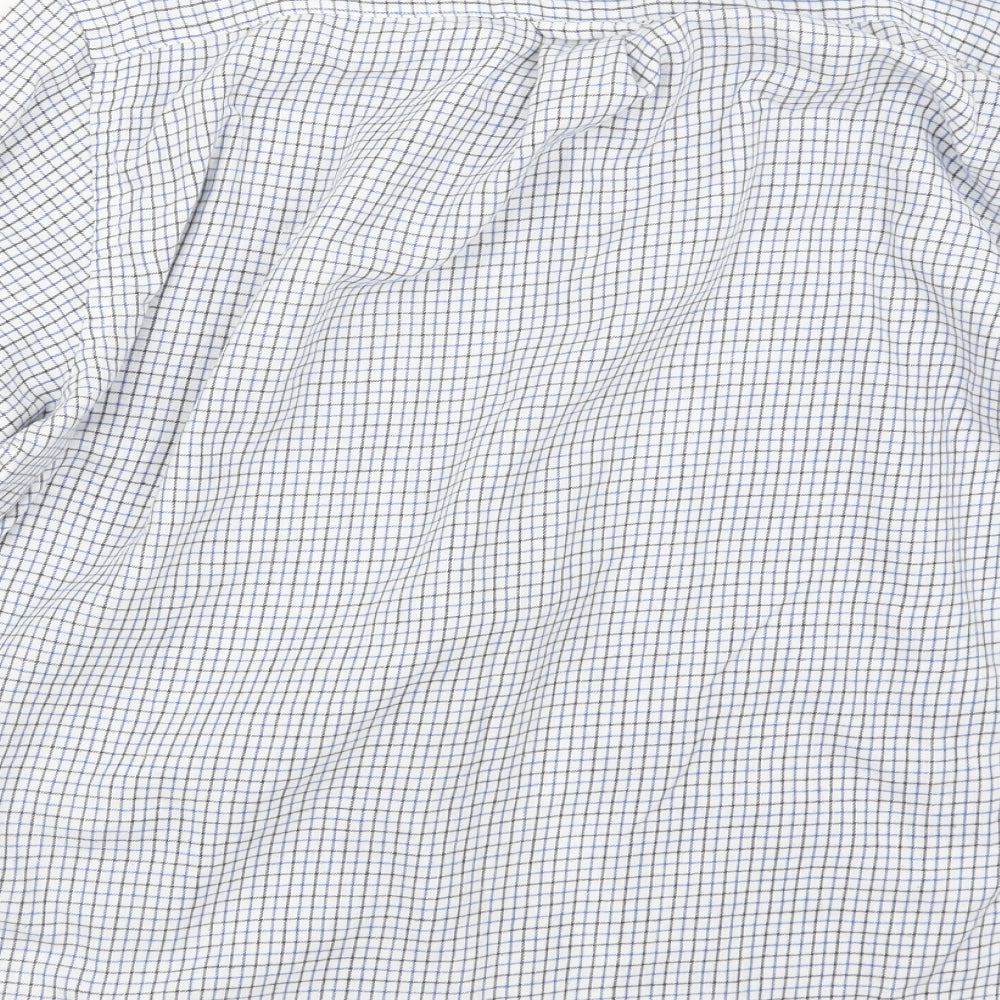 EWM Mens Blue Check Button-Up Size M