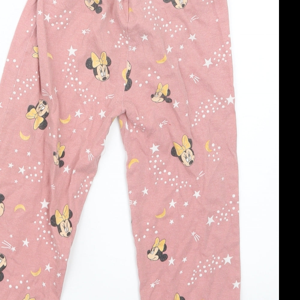 Primark Girls Pink Geometric Capri Pyjama Set Size 3-4 Years - Minnie Mouse