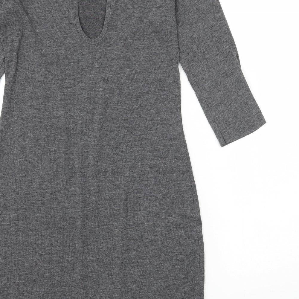 Boohoo Womens Grey Jersey T-Shirt Dress Size 14