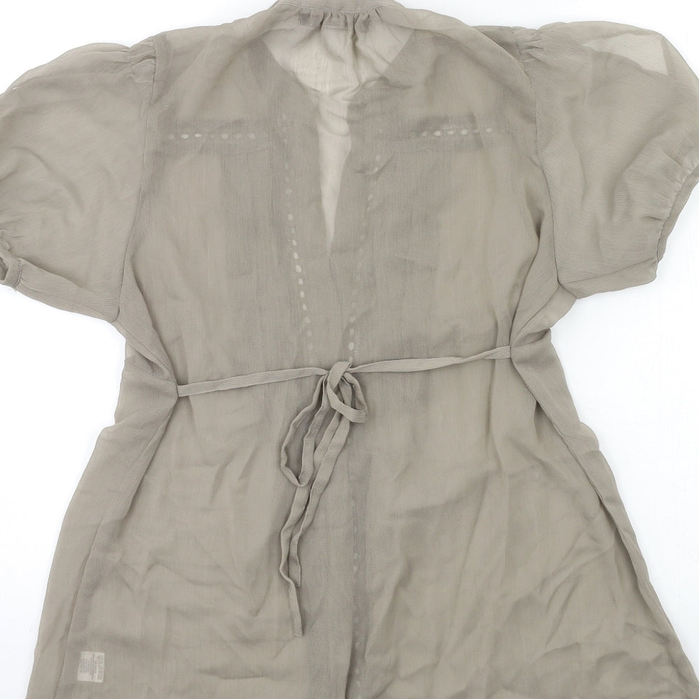 Select Womens Grey Basic Blouse Size 10