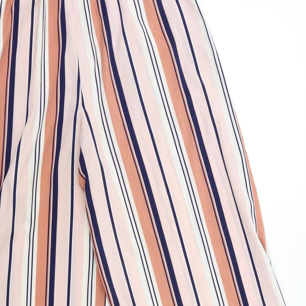 Zara Womens Pink Striped Trousers Size S L23 in