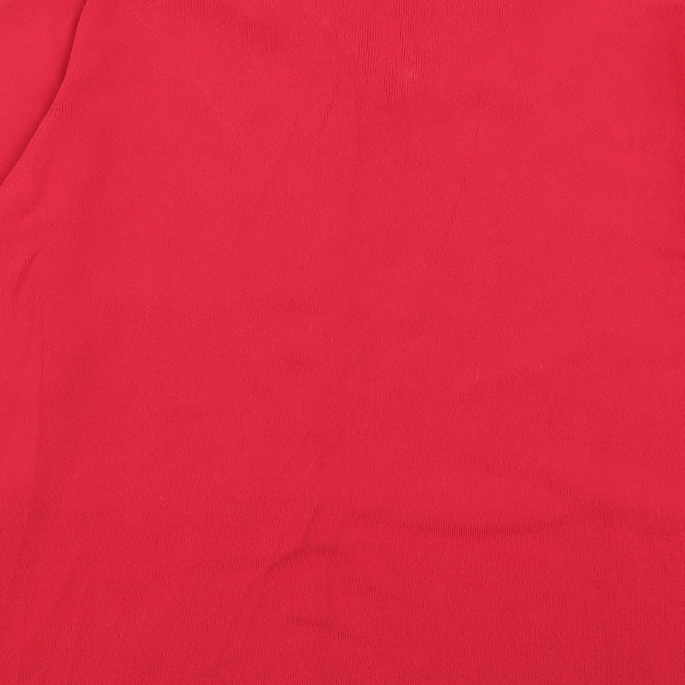 Casama Womens Red Basic T-Shirt Size L
