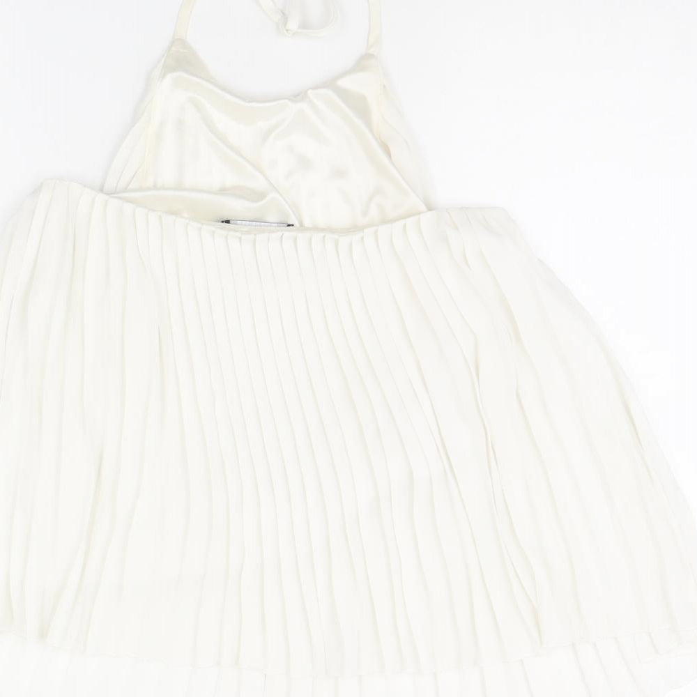 Missguided Womens White Basic Tank Size 8