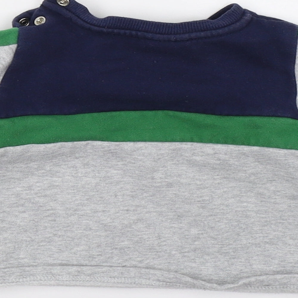 Fred & flo Boys Grey Pullover Jumper Size 3-6 Months