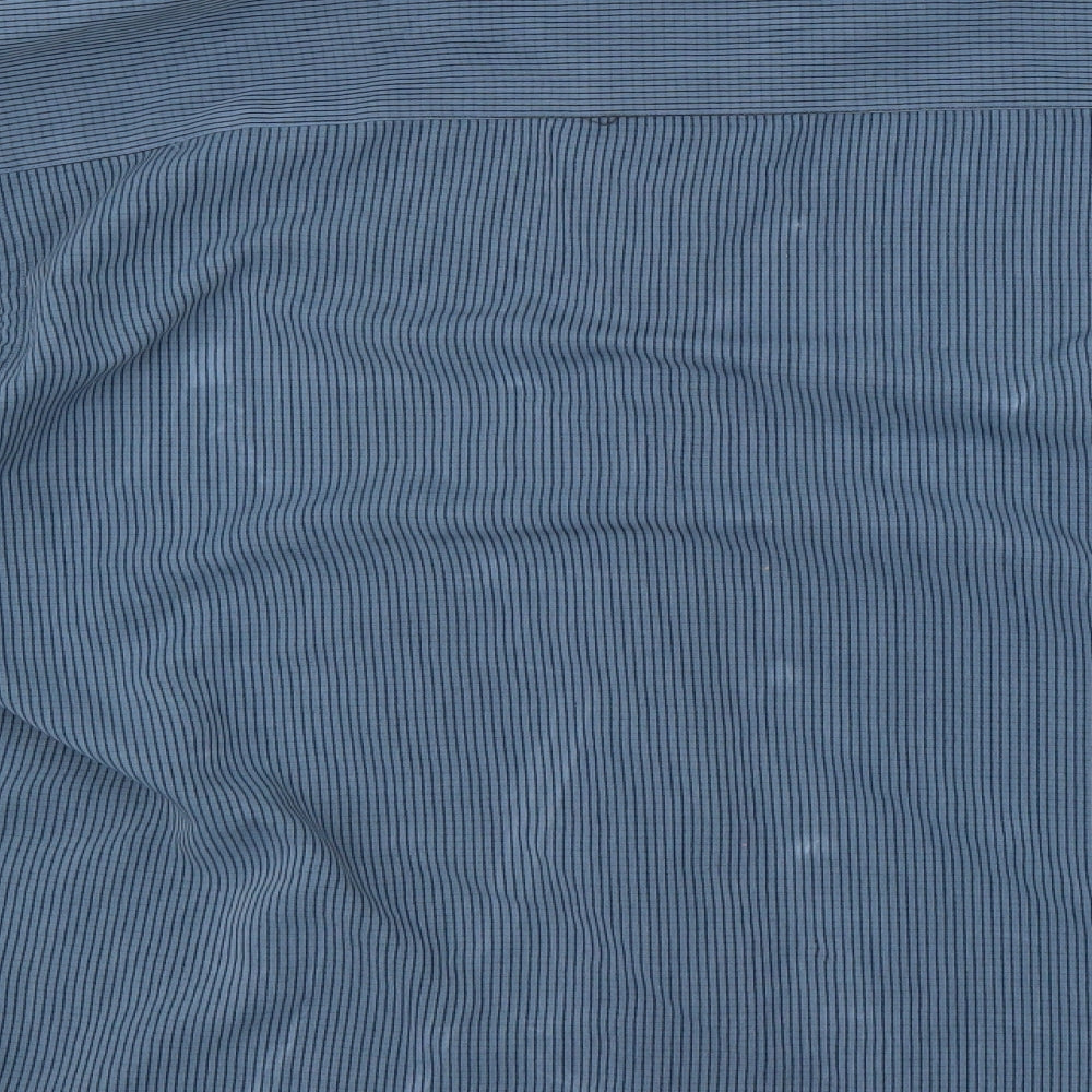Hutson Harbour Mens Blue Striped Dress Shirt Size 2XL