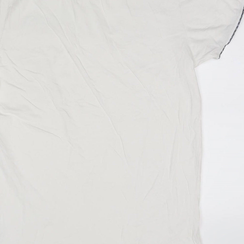 ACW85 Mens White Polo Size L