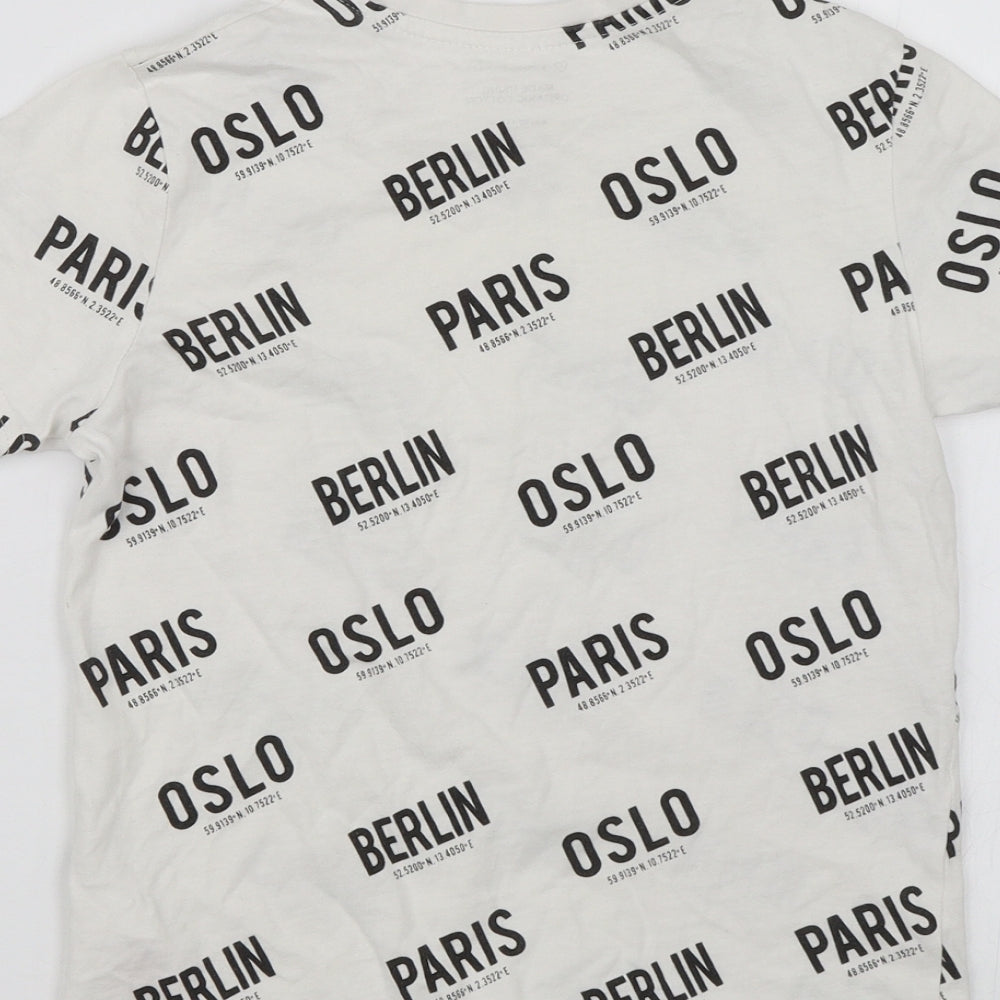 Primark Boys White Basic T-Shirt Size 8-9 Years - Paris Berlin Oslo