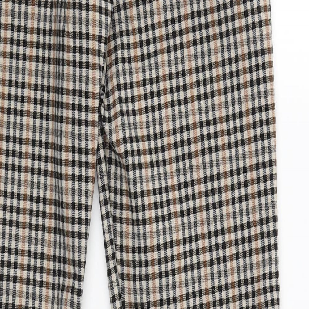 Preworn Womens Beige Check Capri Trousers Size XL L28 in