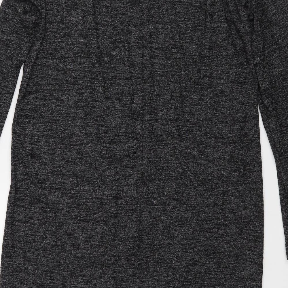 M&S Womens Grey Wrap Jumper Size M