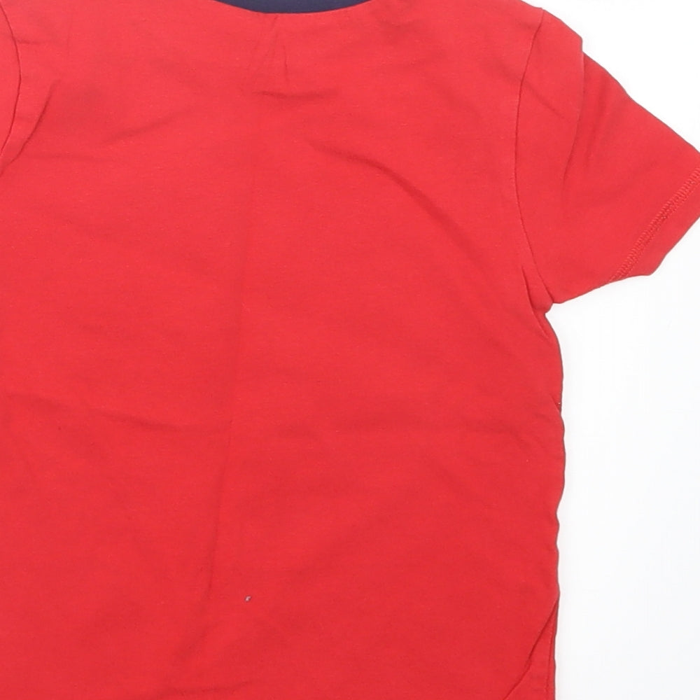 George Boys Red Basic T-Shirt Size 5-6 Years