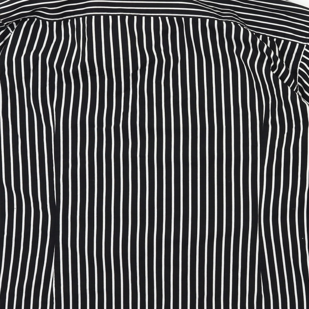 Cedar Wood State Mens Black Striped Button-Up Size L