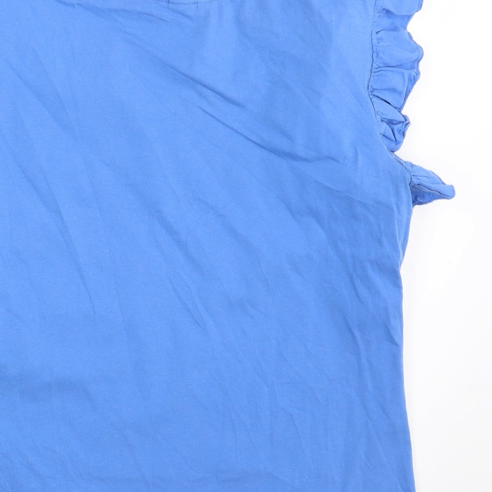 H&M Womens Blue Basic T-Shirt Size L