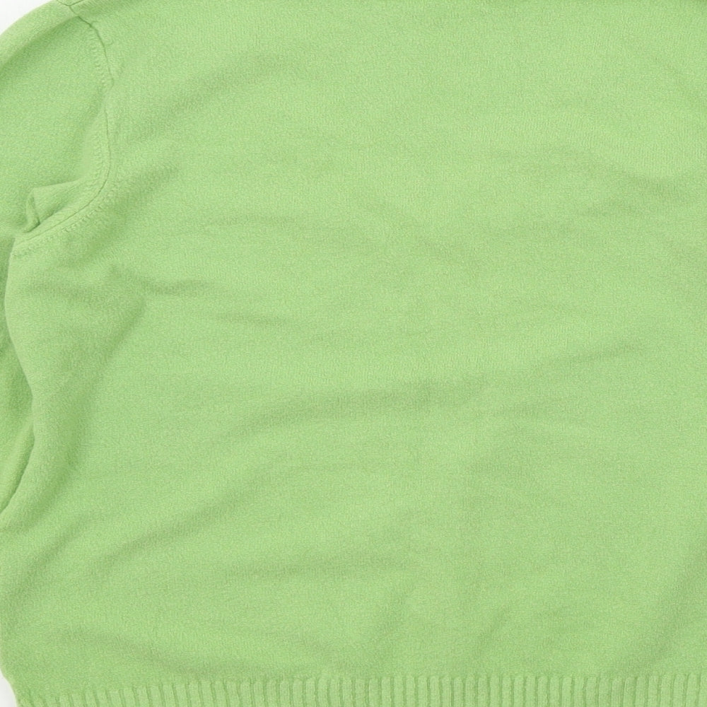 m&s Womens Green Pullover Jumper Size 14