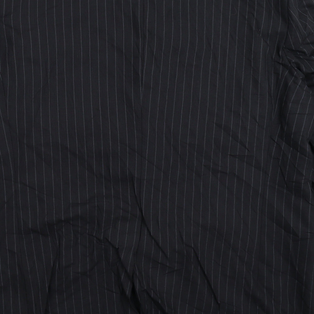 Marks and Spencer Mens Black Striped Jacket Suit Jacket Size 46
