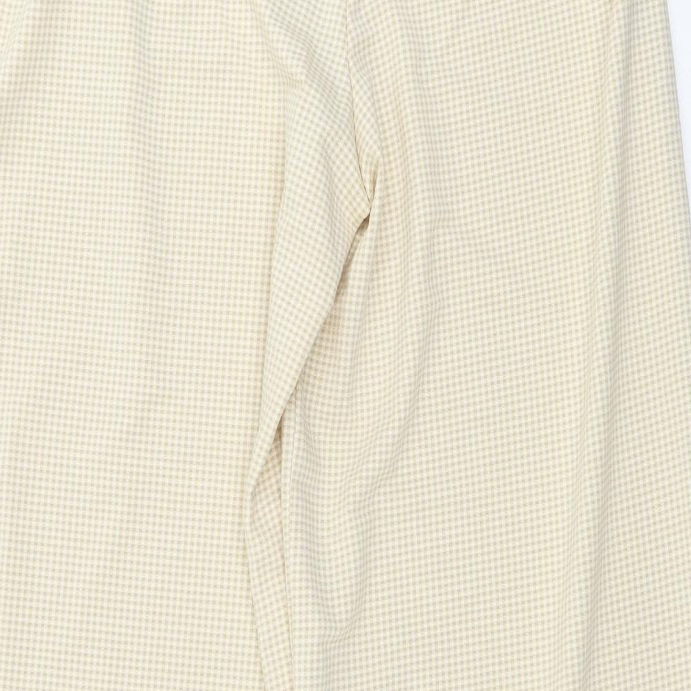 TU Womens Yellow Check Trousers Size 8 L23 in