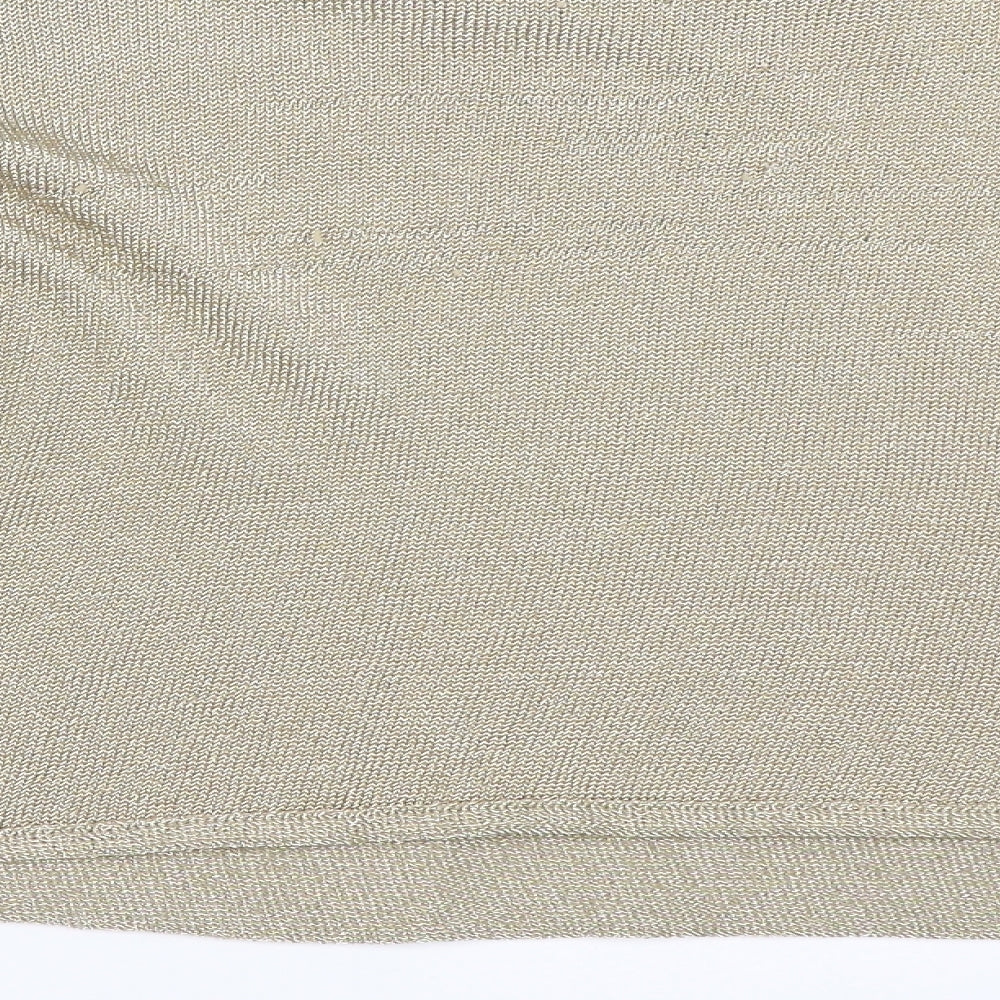 Topshop Womens Gold Pullover Jumper Size 14