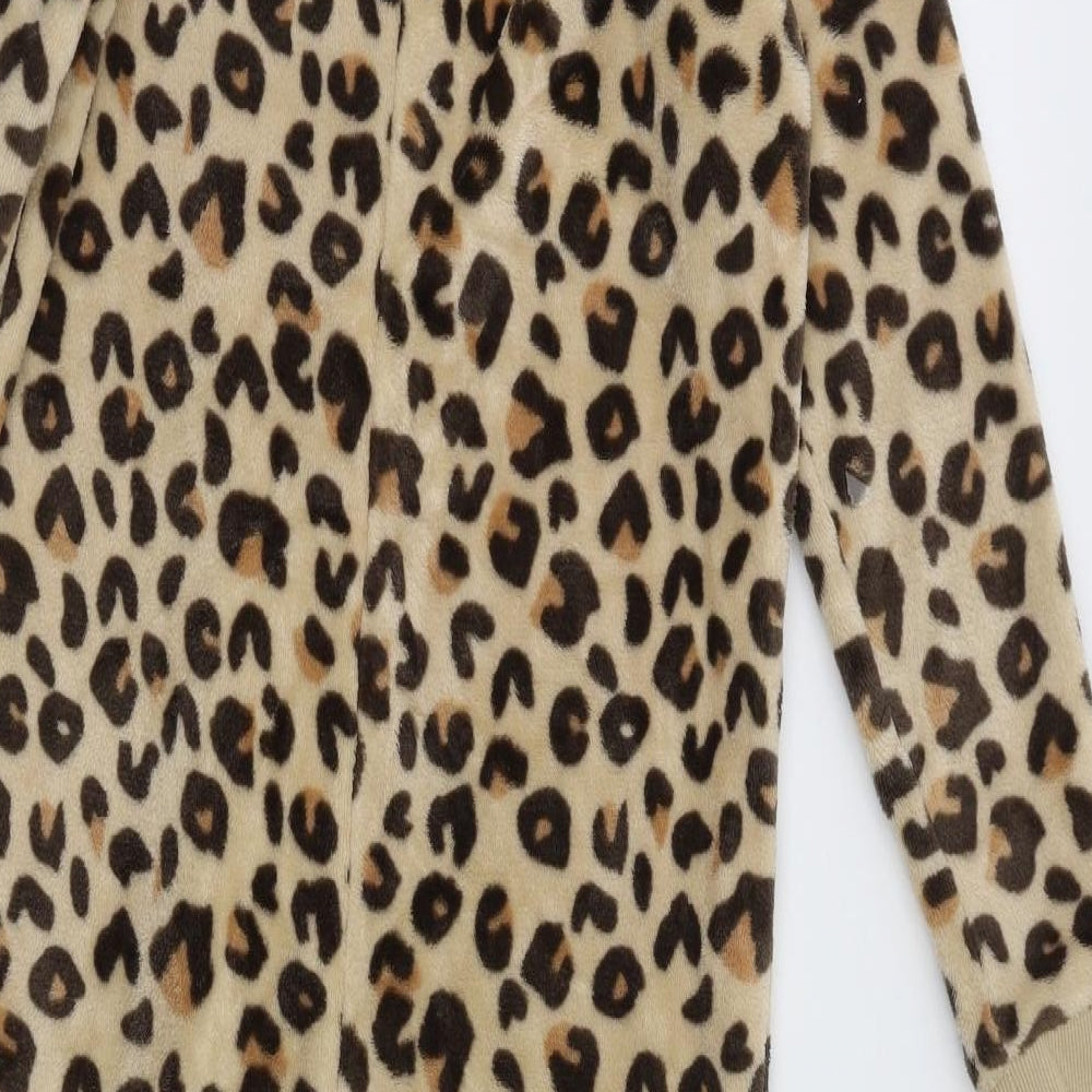 M&S Girls Beige Animal Print Bodysuit Size 9-10 Years - Cheetah Onesie