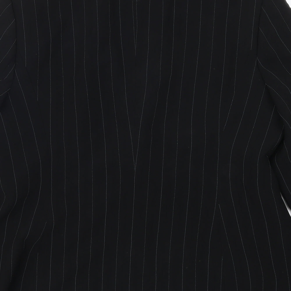 Planet Womens Black Striped Jacket Suit Jacket Size 14