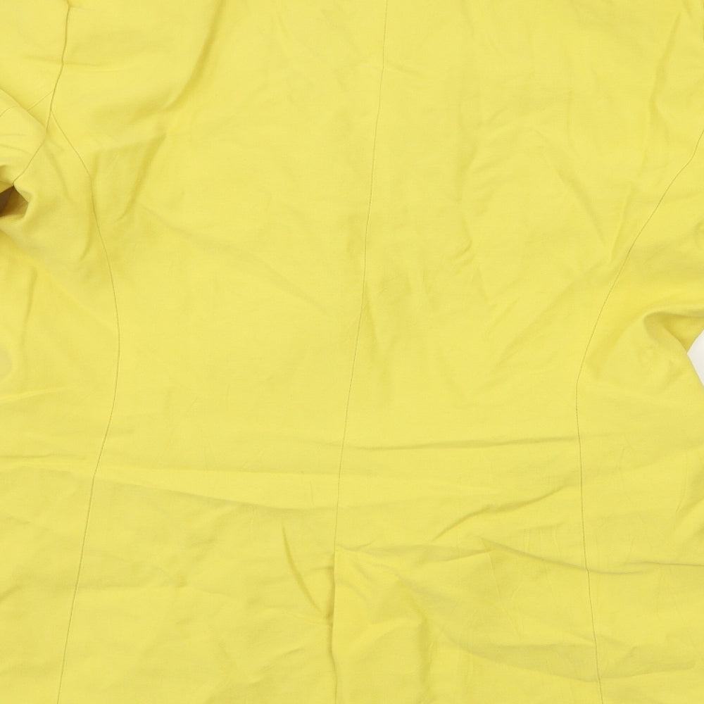 Zara Womens Yellow Jacket Blazer Size L