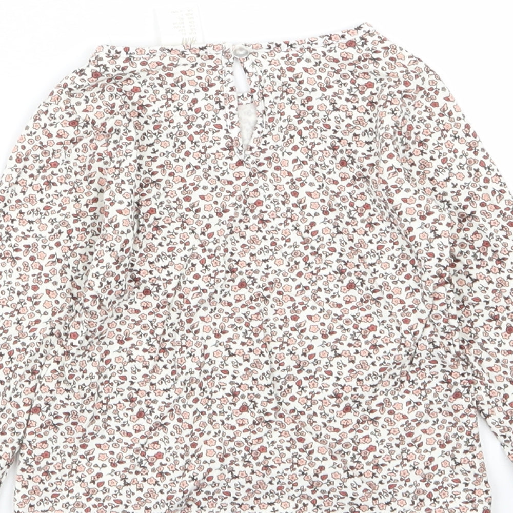 H&M Girls Multicoloured Floral Basic T-Shirt Size 12 Months