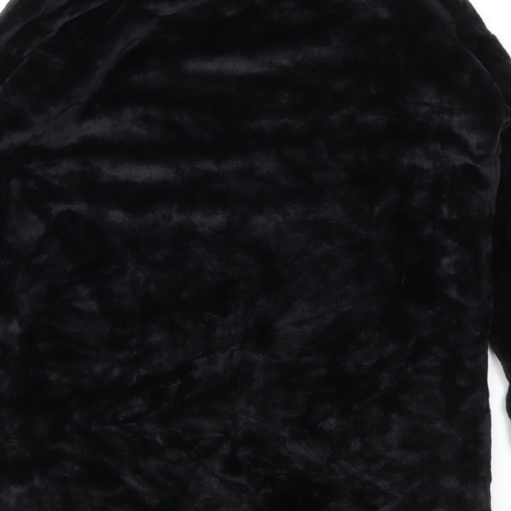 M&S Womens Black Animal Print Top Gown Size 10