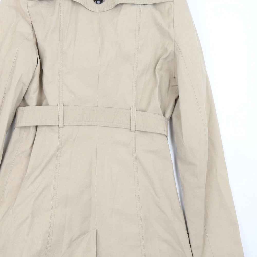 Atmosphere Womens Beige Trench Coat Coat Size 12