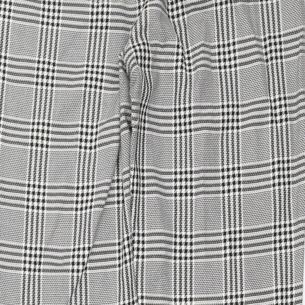 Preworn Womens Black Check Trousers Size 34 in L29 in