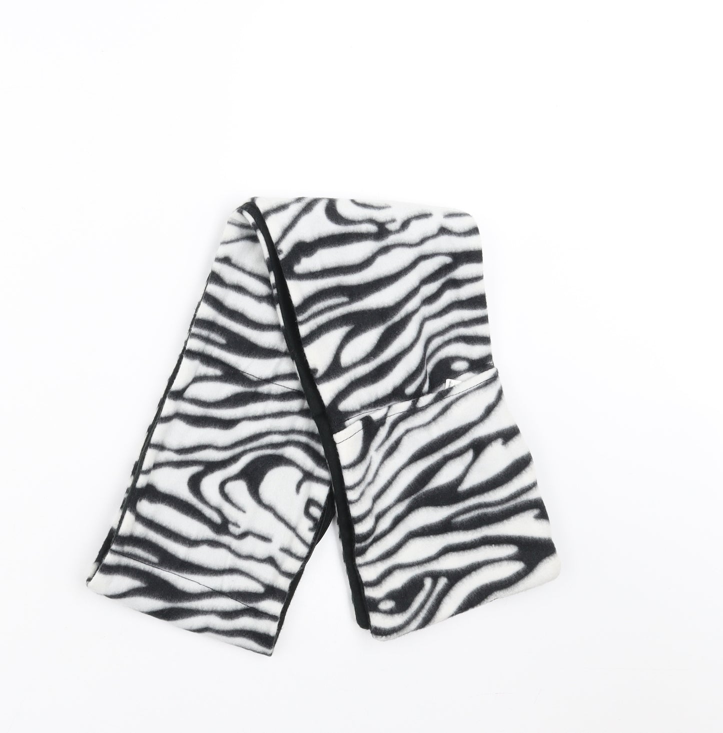 Preworn Womens Black Geometric Scarf