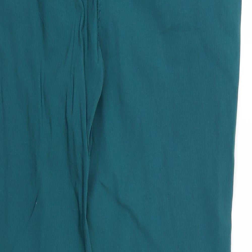 Papaya Womens Green Capri Trousers Size 33 in L24 in