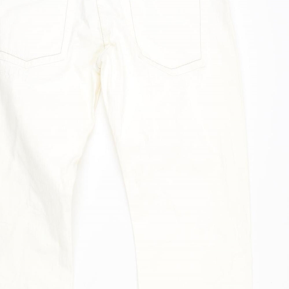 Parallel Womens Ivory Denim Straight Jeans Size 36 in L32 in